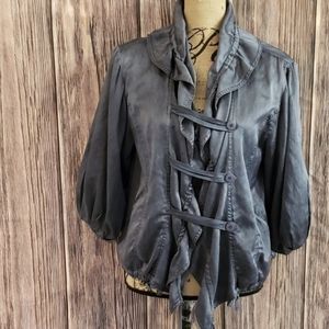 Vintage LaROK Silk Drawstring Jacket